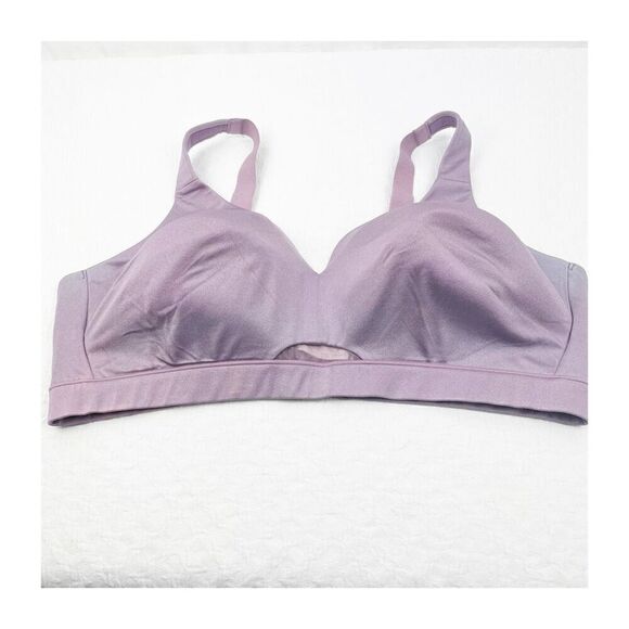 Cacique 42dd purple upcycle bra damaged missing hooks and stains - Picture 1 of 16